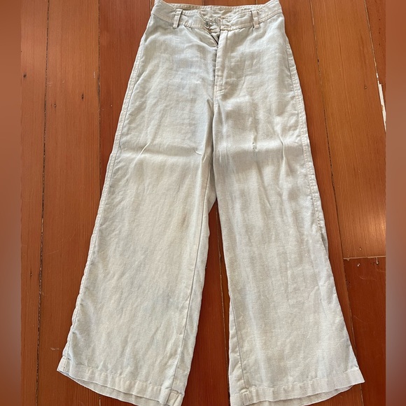 Rove Linen Ankle Crop Pants - Picture 1 of 5